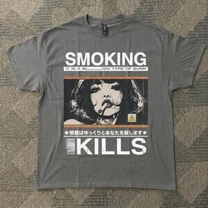 Grey Smoking Kills Girl Cotton Tee
